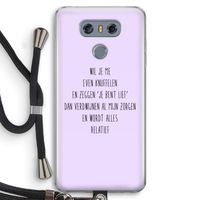 Relatief: LG G6 Transparant Hoesje met koord