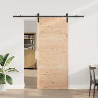 Schuifdeur Bruin 80 x 208 cm Massief grenenhout
