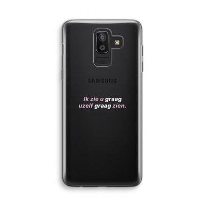 uzelf graag zien: Samsung Galaxy J8 (2018) Transparant Hoesje
