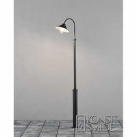 Staande buitenlamp Vega dimbaar inclusief paal mat zwart 560-750