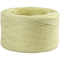 Creativ Company Papier raffia garen, b: 7-8 mm, lichtgroen, 100 m/ 1 rol