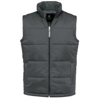 B&C Gewatteerde bodywarmer - voor heren - donkergrijs - nylon - outdoor - vrije tijds jas