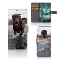 Nokia 7.2 | Nokia 6.2 Telefoonhoesje met Pasjes Honden Labrador - thumbnail