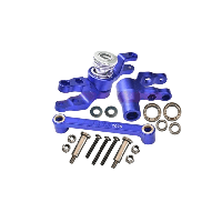 GPM - Aluminium 7075 Steering Assembly, Blue - Traxxas Maxx