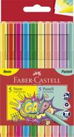 Faber Castell Viltstiften Grip Neon en Pastel - 10 stuks in etui