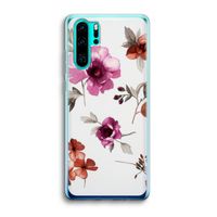 Geschilderde bloemen: Huawei P30 Pro Transparant Hoesje