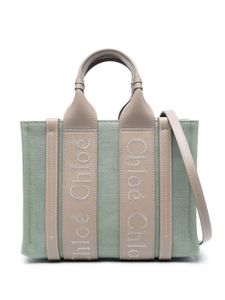 Chloé petit sac cabas Woody - Vert