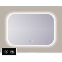 Spiegel Sanicare TuTTi Rechthoek Afgerond 85 cm met LED Ambiance Rondom en Spiegelverwarming