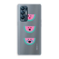 Smiley watermeloen: Oppo Find X3 Neo Transparant Hoesje