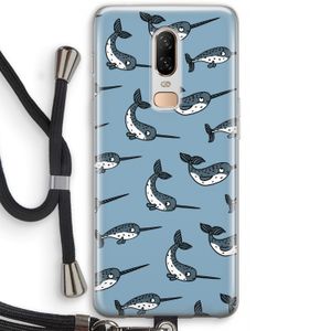 Narwhal: OnePlus 6 Transparant Hoesje met koord