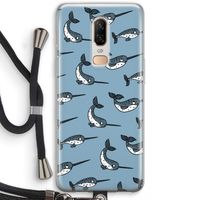 Narwhal: OnePlus 6 Transparant Hoesje met koord