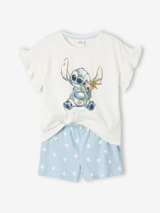 Tweekleurige pyjashort meisjes Disney® Lilo en Stitch grijsblauw