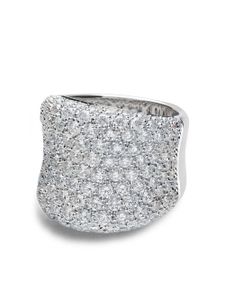 LEO PIZZO bague en or blanc 18ct ornée de diamants - Argent