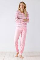 Roze badstof pyjama Hajo