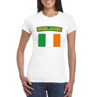 T-shirt met Ierse vlag wit dames - thumbnail