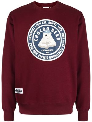 CHOCOOLATE sweat à imprimé graphique - Rouge