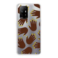 Hands dark: Oppo A94 5G Transparant Hoesje