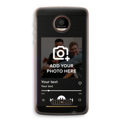 Music Player: Motorola Moto Z Force Transparant Hoesje