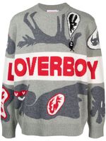 Charles Jeffrey Loverboy pull en maille intarsia à col rond - Gris