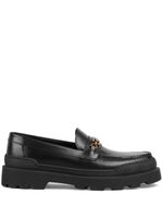 Gucci mocassins en cuir à logo GG - Noir - thumbnail