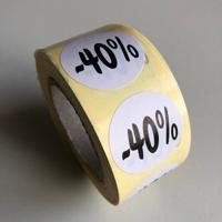 Etiket wit 27mm -40% 500/rol - 40 stuks