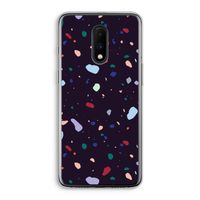 Dark Rounded Terrazzo: OnePlus 7 Transparant Hoesje