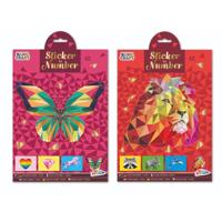 Basic Craft Stickeren op nummer - leeuw