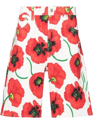 Kenzo bermuda à fleurs - Blanc