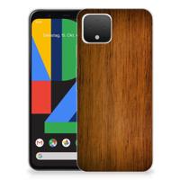 Google Pixel 4 | Bumper Hoesje | Donker Hout