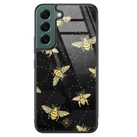 Samsung Galaxy S22 Plus glazen hardcase - Bee yourself Samsung Galaxy S22 Plus glazen hardcase - Bee yourself