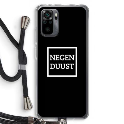 Negenduust black: Xiaomi Redmi Note 10 Pro Transparant Hoesje met koord