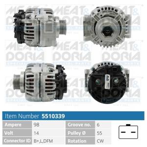 Meat Doria Alternator/Dynamo 5510339