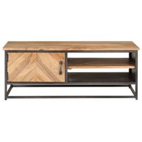 The Living Store Houten Salontafel - Massief Acaciahout - 90 x 50 x 35 cm - Stabiel en Duurzaam