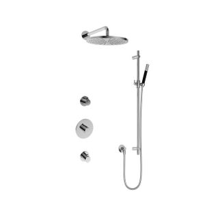 Hotbath Cobber IBS20 Regendoucheset inbouw - 35cm wandarm - 30cm ronde hoofddouche - staafhanddouche - glijstang - chroom IBS20CR57