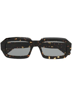 Retrosuperfuture lunettes de soleil à effet écaille de tortue - Marron