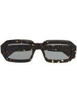 Retrosuperfuture lunettes de soleil à effet écaille de tortue - Marron