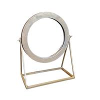 Benoa Lowell Brass Round Mirror on Standard 36 cm - thumbnail