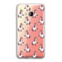 Eenhoorns overal: HTC U Play Transparant Hoesje