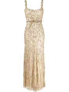 Jenny Packham robe longue Bright Gem à sequins - Or