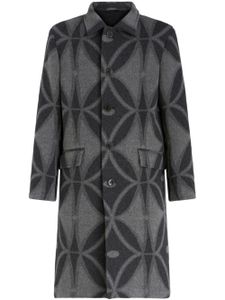 ETRO manteau à motif géométrique en jacquard - Gris