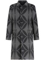 ETRO manteau à motif géométrique en jacquard - Gris