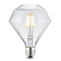 Edison Vintage LED filament lichtbron Diamond - Helder - D112 Deco - Retro LED lamp - 11.2/11.2/13.8cm - geschikt voor E27 fitting - Dimbaar - 4W 320lm 3000K - warm wit licht - thumbnail