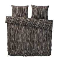 2e Halve Prijs Leen Bakker - Easy Dekbedovertrek Milaan - Antraciet - 240x200 Cm - Polyester/Katoen - Grijs