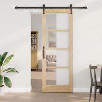 Schuifdeur met Hardware Set 78x211 cm Massief Vurenhout