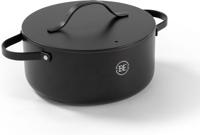 BE Living Braadpan met deksel ø 28 cm - keramische anti-aanbaklaag - geschikt voor alle warmtebronnen - zwart