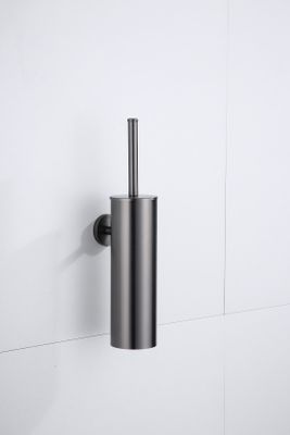 Toiletborstel SaniClear Iron | Wandmontage | Messing | Rond | Verouderd ijzer - Gunmetal