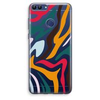 Colored Zebra: Huawei P Smart (2018) Transparant Hoesje