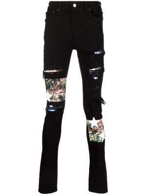 AMIRI jean skinny à design patchwork - Noir