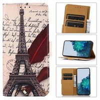 Glam Series Motorola Moto E20/E30/E40 Portemonnee Hoesje - Eiffeltoren - thumbnail