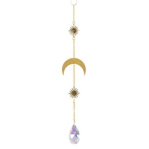 Feng Shui Regenboog Hanger Zon en Maan Goudkleurig (27,5 cm)